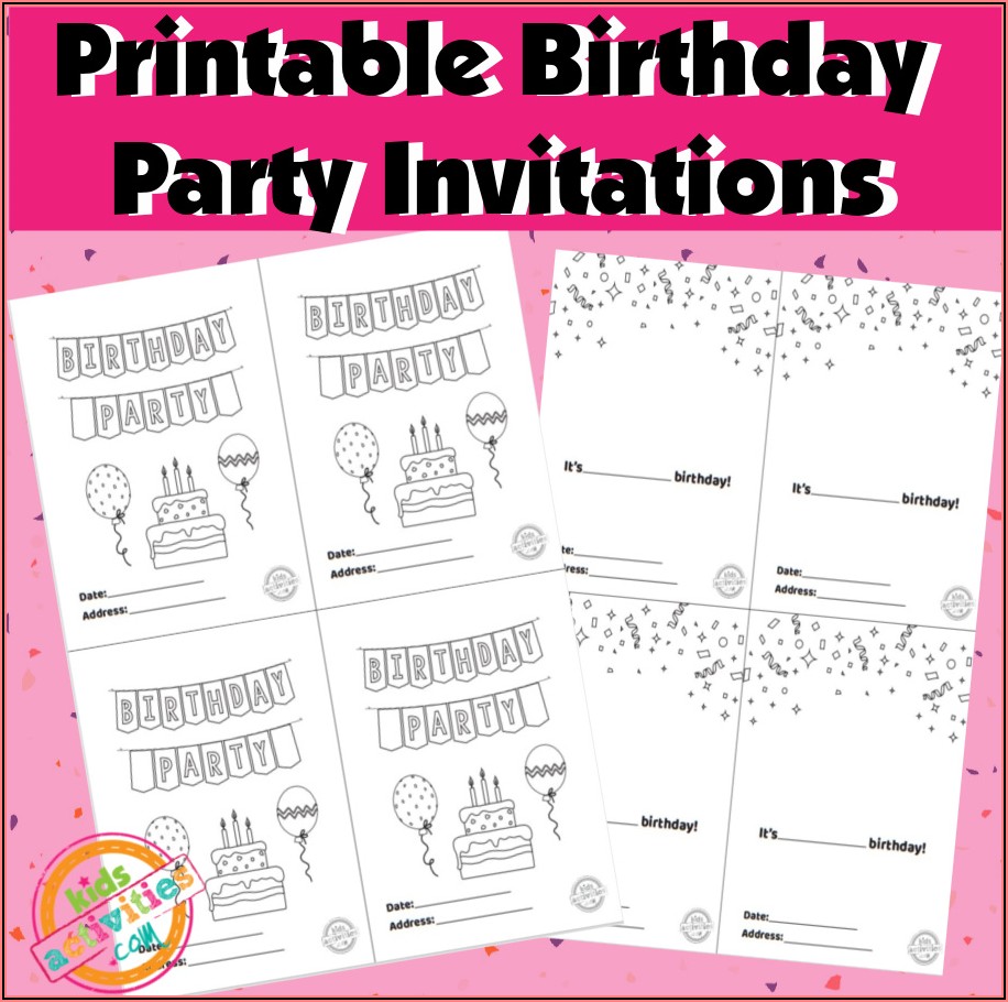 Birthday Invitations You Can Print At Home