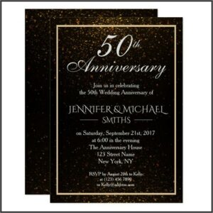 Black And Gold Wedding Invite Zazzle