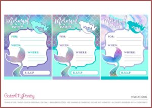 Blank Mermaid Invitation Template