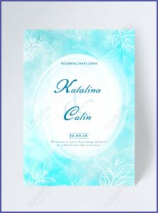 Blue Wedding Invitation Design
