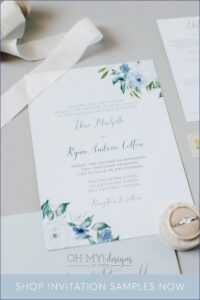 Blue Wedding Invitation Sample