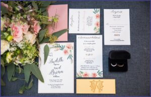 Blush Pink And Gold Wedding Invitations