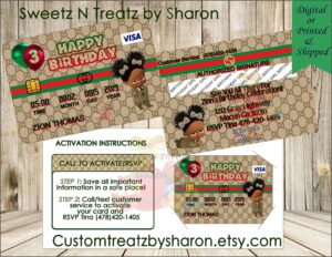 Boss Baby Girl Credit Card Invitations