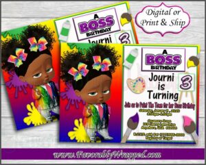 Boss Baby Girl Party Invitations