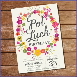 Bridal Shower Potluck Invitation Wording