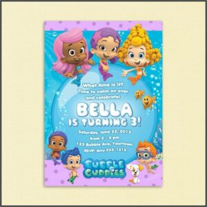 Bubble Guppies Birthday Party Invitations