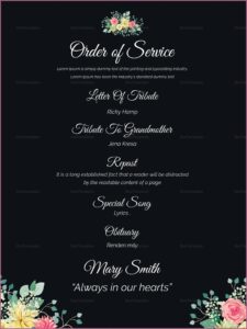 Burial Ceremony Invitation Card Template