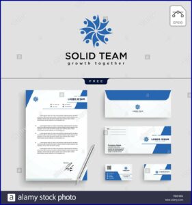 Business Card Envelope Template Vector