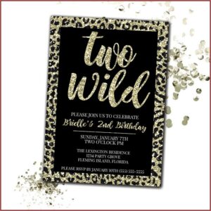 Cheetah Print Birthday Invitations