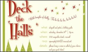 Christmas Dinner Invitation Template Word