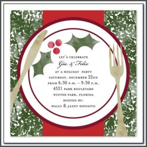 Christmas Dinner Invitation Templates Free Printable