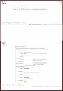 Cisco Registered Envelope Service Sign Up
