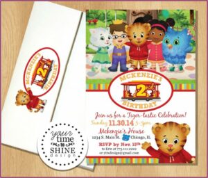 Daniel Tiger Birthday Invitations Personalized