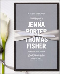 Diy Wedding Invitation Ribbon Belly Band