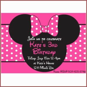 Downloadable Minnie Mouse Invitation Template