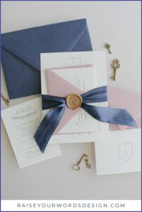 Dusty Pink And Gold Wedding Invitations