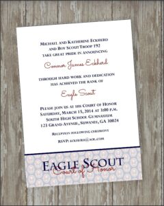 Eagle Scout Court Of Honor Invitations