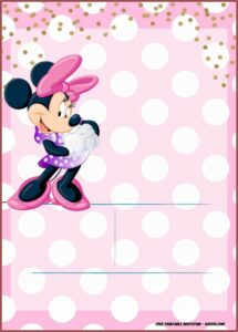 Editable Minnie Mouse Invitation Template Free