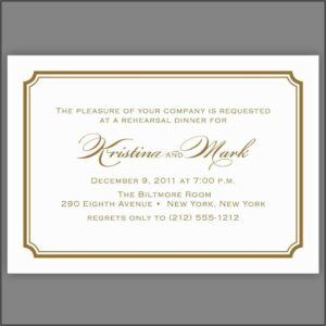 Formal Business Dinner Invitation Template