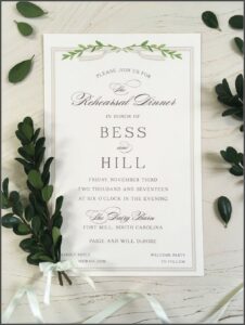 Formal Rehearsal Dinner Invitation Wording