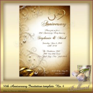 Free 50th Anniversary Invitation Templates For Word