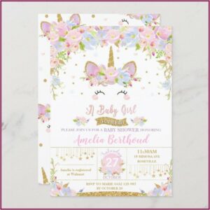 Free Editable Unicorn Invitation Template