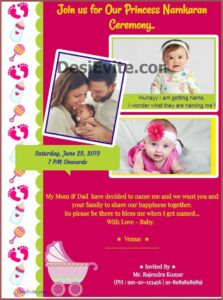 Free Online Invitation Card Design For Naming Ceremony