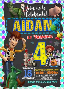 Free Personalized Toy Story 4 Birthday Invitations