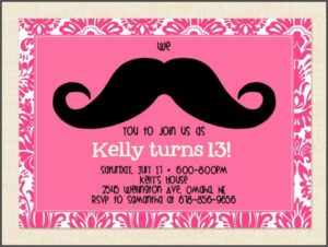 Free Printable 13th Birthday Invitations
