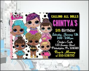 Free Printable Lol Doll Birthday Invitations