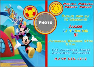 Free Printable Mickey Mouse Clubhouse Birthday Invitations