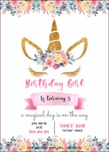Free Unicorn Baby Shower Invitation Template