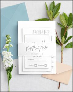 Free Wedding Invitation Belly Band Template