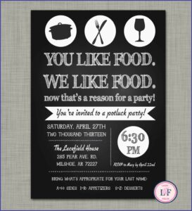 Fun Potluck Invitation Wording