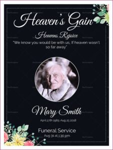 Funeral Invitation Card Template