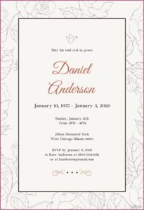 Funeral Invitation Template Word