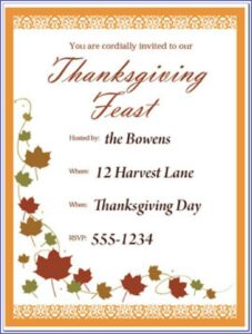 Funny Thanksgiving Potluck Invitation Wording