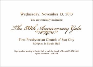 Gala Dinner Invitation Letter Sample