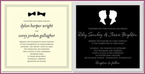 Gay Marriage Invitation Wording