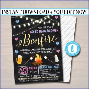 Gender Reveal Bbq Invitation Template