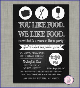 Going Away Potluck Invitation Wording