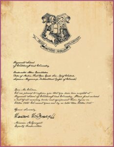 Harry Potter Invitation Letter Template