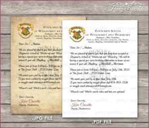 Harry Potter Invitation To Hogwarts Template Free