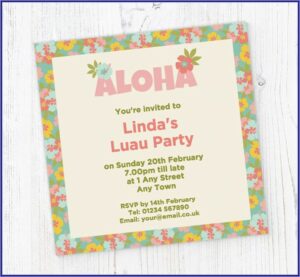 Hawaiian Birthday Invitations Online