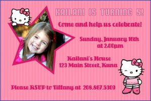 Hello Kitty Invitation Design