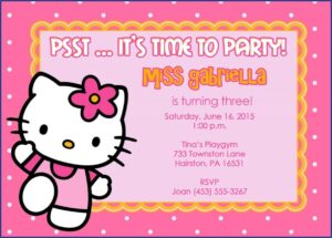 Hello Kitty Invitation Templates