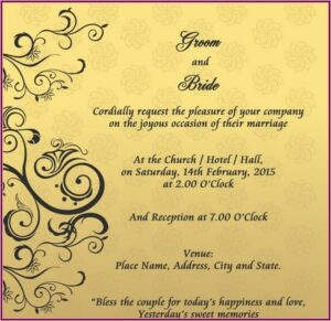 Hindu Marriage Invitation Letter