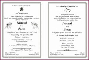 Hindu Wedding Invitation Card