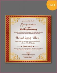 Hindu Wedding Invitation Cards Templates Free Download