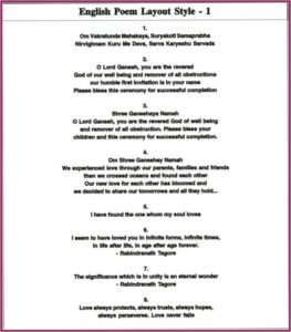 Hindu Wedding Invitation Quotes In English